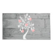 Pink Tree of Hearts Personalisiert Pillow Case Kissenbezug (Rückseite-Links)