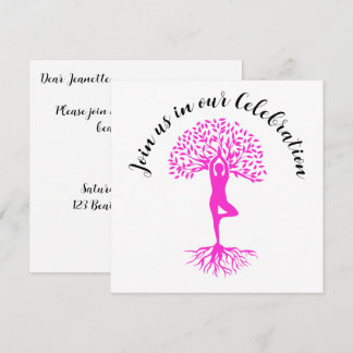 Pink Tree of Life Breast Cancer Survivor Party Einladung