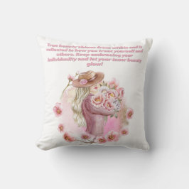 Pink Tree of Life Inspiration Kissen