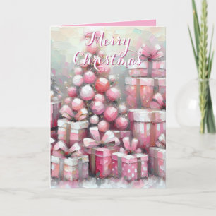 Pink Tree & präsentiert Personalisierte Weihnachte Karte