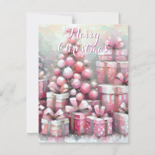 Pink Tree & präsentiert Personalisierte Weihnachte Postkarte