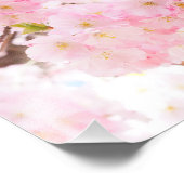 Pink Tree Sakura Cherry Blossom Fotodruck (Ecke)