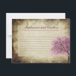 Pink Tree Wedding Writable Advice Card Hinweiskarte<br><div class="desc">Diese bezaubernden, schriftlichen Advice Cards sind perfekte Ergänzung zu jeder Hochzeit. Gib diese Karten einfach an deine Gäste, zusammen mit den schönen Tips Sharpie Stiften. Ihre Gäste können sich dann alle Ratschläge für die neue Braut und den neuen Bräutigam notieren. Diese sind in einer Größe von 4, 25" x 5,...</div>