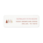 Pink Tree Winter Baby Dusche Rücksendeadresse (Vorne)