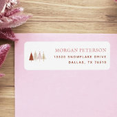 Pink Tree Winter Baby Dusche Rücksendeadresse