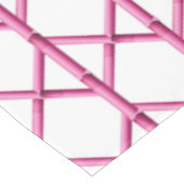 Pink Trellis Bamboo Muster Tischdecke (Schrägansicht)