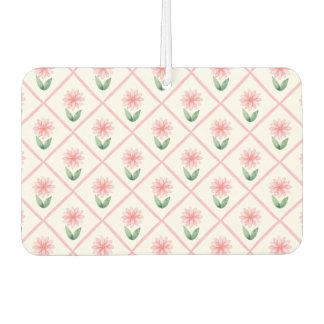 Pink trellis grandmillenial classic pretty preppy autolufterfrischer