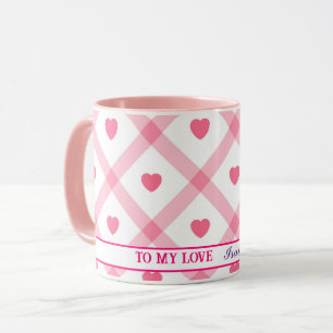 Pink Trendy Heart Valentinstag Collection Tasse