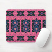 Pink Trendy Ornamental Geometric Pattern Mousepad (Mit Mouse)