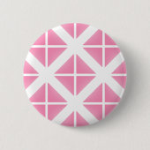 Pink Trendy Triangle Pattern Button (Vorderseite)
