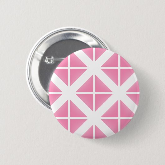 Pink Trendy Triangle Pattern Button (Vorne & Hinten)