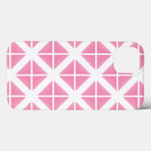 Pink Trendy Triangle Pattern Case-Mate iPhone Hülle (Rückseite (Horizontal))