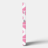 Pink Trendy Triangle Pattern Case-Mate iPhone Hülle (Rückseite / Links)