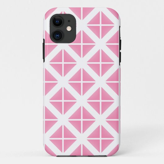 Pink Trendy Triangle Pattern Case-Mate iPhone Hülle (Rückseite)