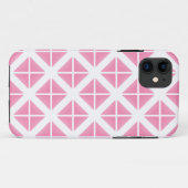 Pink Trendy Triangle Pattern Case-Mate iPhone Hülle (Rückseite (Horizontal))