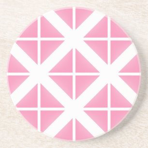 Pink Trendy Triangle Pattern Getränkeuntersetzer