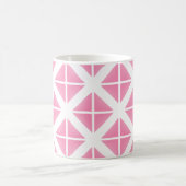 Pink Trendy Triangle Pattern Kaffeetasse (Mittel)