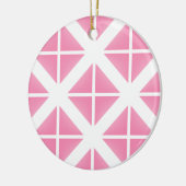 Pink Trendy Triangle Pattern Keramik Ornament (Links)