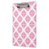 Pink Trendy Triangle Pattern Klemmbrett (Links)