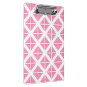 Pink Trendy Triangle Pattern Klemmbrett (Rechts)