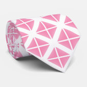 Pink Trendy Triangle Pattern Krawatte (Gerollt)