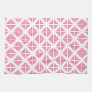 Pink Trendy Triangle Pattern Küchentuch