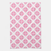 Pink Trendy Triangle Pattern Küchentuch (Vertikal)