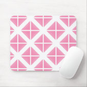Pink Trendy Triangle Pattern Mousepad (Mit Mouse)
