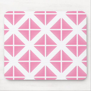 Pink Trendy Triangle Pattern Mousepad
