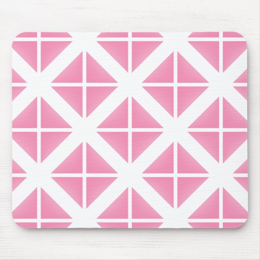Pink Trendy Triangle Pattern Mousepad (Vorne)