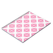 Pink Trendy Triangle Pattern Notizblock (Linke Seite)