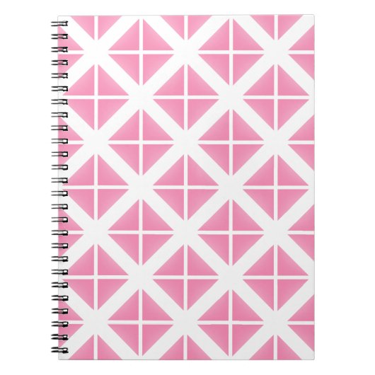 Pink Trendy Triangle Pattern Notizblock (Vorderseite)