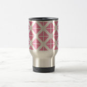 Pink Trendy Triangle Pattern Reisebecher (Mittel)