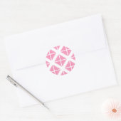 Pink Trendy Triangle Pattern Runder Aufkleber (Umschlag)