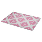 Pink Trendy Triangle Pattern Schneidebrett (Ecke)
