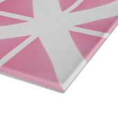 Pink Trendy Triangle Pattern Schneidebrett (Ecke)