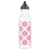 Pink Trendy Triangle Pattern Trinkflasche (Rechts)