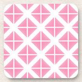 Pink Trendy Triangle Pattern Untersetzer (Vorderseite)