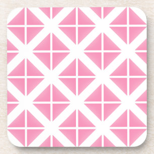 Pink Trendy Triangle Pattern Untersetzer