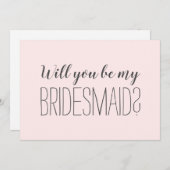 Pink trendy wirst du meine Brautjungfrau sein (Vorne/Hinten)
