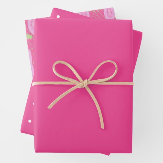 Pink Tri Sheet Wrap oder Drawer Liner Geschenkpapier Set (Beispiel)