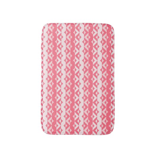 Pink Triangles Pattern Bath Mat Badematte (Vorderseite Vertikal)