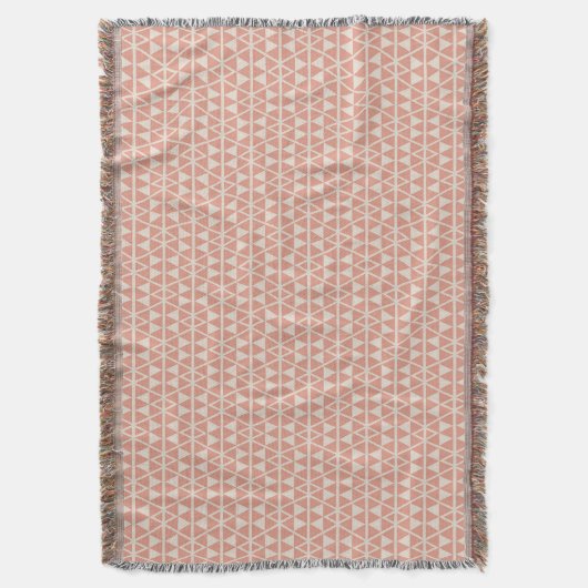 Pink Triangles Pattern Throw Blanket Decke (Vorderseite Vertikal)