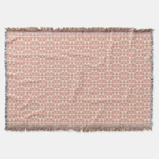 Pink Triangles Pattern Throw Blanket Decke (Vorderseite)
