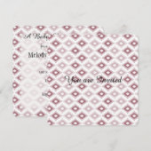 Pink Tribal Baby Dusche Einladung (Vorne/Hinten)