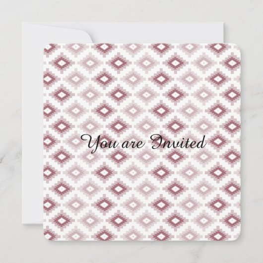 Pink Tribal Baby Dusche Einladung (Vorderseite)