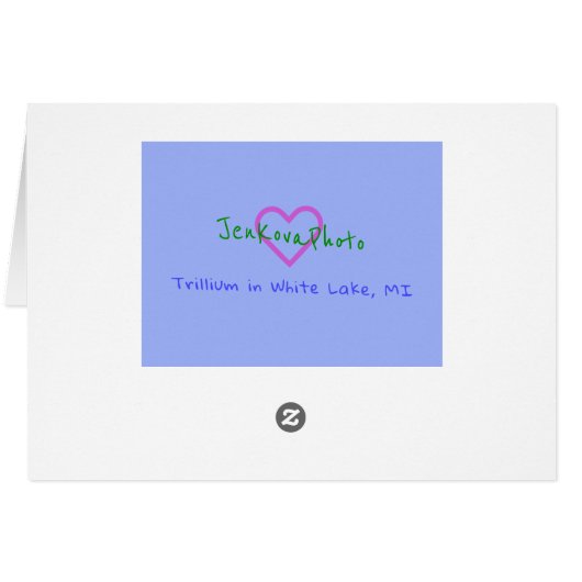 PINK TRILLIUM GREETING CARD (Rückseite Horizontal)