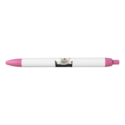Pink Trim Pen | Schwarze Tinte | Geschenk des Büro Kugelschreiber (Vorderseite)