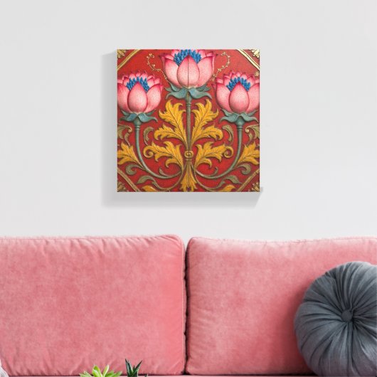 Pink Trio Lotus Leinwanddruck (Insitu (Wohnzimmer))