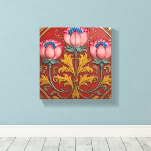 Pink Trio Lotus Leinwanddruck (Insitu (Holzboden))